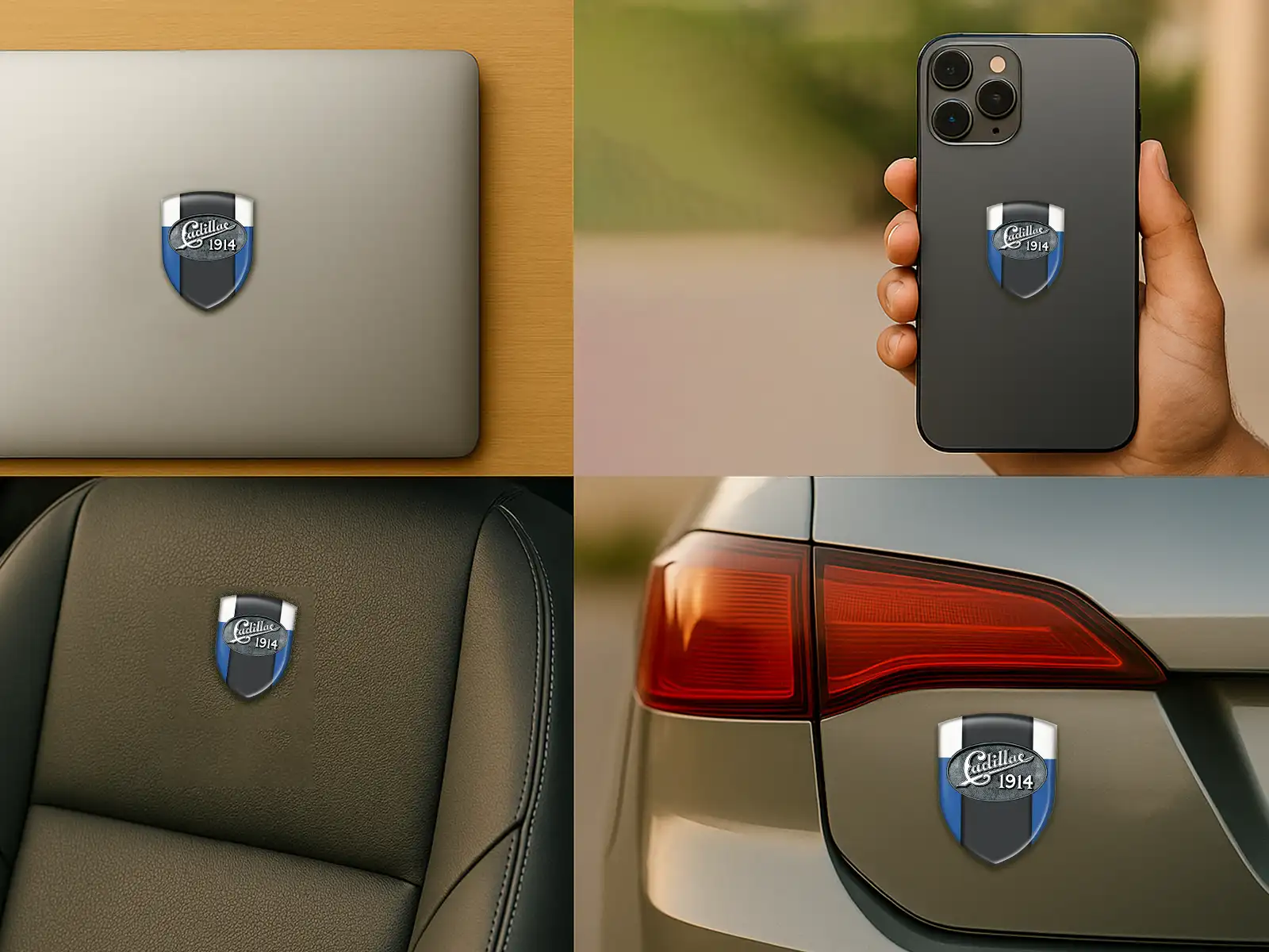 Cadillac Auto Silikonabzeichen Design Max Stilvoll Pro Haltbar ST